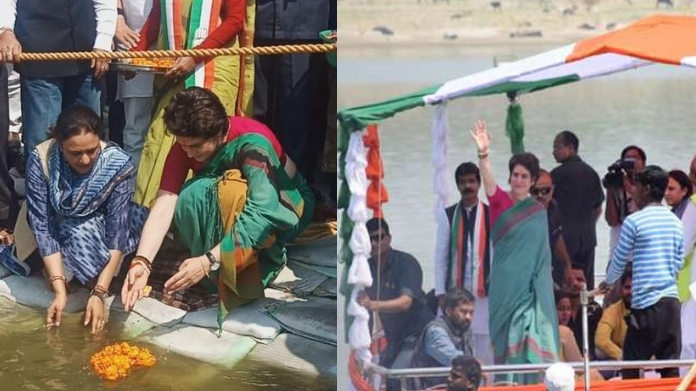 പ്രിയങ്ക ഗാന്ധിയുടെ ഗംഗ യാത്രക്ക് ഉത്തര്‍പ്രദേശിലെ പ്രയാഗ് രാജില്‍ തുടക്കമായി