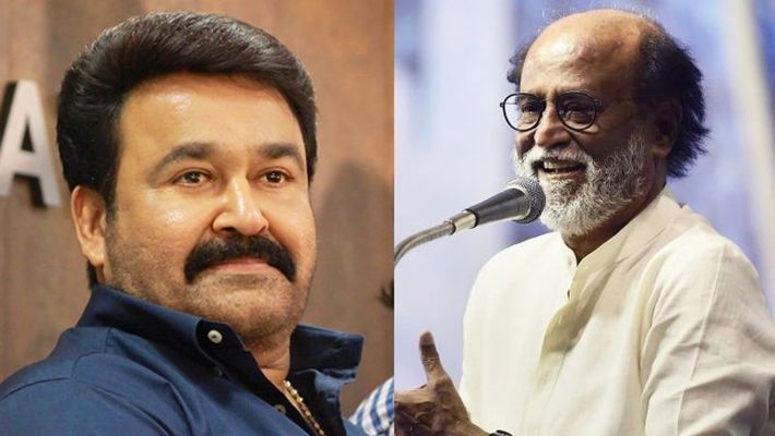 മോഹന്‍ലാലിനെ ആദരിച്ച് രജനീകാന്ത്