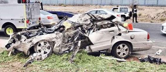 ജിദ്ദയില്‍ വാഹനാപകടം ; ഒ​രു കു​ടും​ബ​ത്തി​ലെ ഏ​ഴു​പേ​ര്‍ മ​രിച്ചു