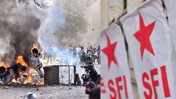 ഡല്‍ഹിയില്‍ കലാപത്തിന് നേതൃത്വം നല്‍കിയവരെ വിമര്‍ശിച്ച്‌ പോസ്റ്റര്‍ ഒട്ടിച്ച എസ്.എഫ്.ഐ നേതാക്കള്‍ക്കെതിരെ പൊലീസ് കേസെടുത്തു