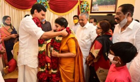 മുഖ്യമന്ത്രി പിണറായി വിജയന്റെ മകള്‍ വിവാഹിതയായി