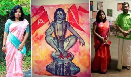 ”സിപിഎമ്മിന്റെ കൊടിക്കീഴിന്റെ താഴെ ശബരിമല അയ്യപ്പന്‍ ”  പിണറായി വിജയന്റെ തുടര്‍ഭരണ വിജയം ആഘോഷിച്ചത് ശബരിമല അയ്യപ്പനെ അപമാനിച്ച്‌; സിപിഎം പ്രവര്‍ത്തകയും ചിത്രകാരിയുമായ ദുര്‍ഗാ മാലതിക്കെതിരെ പ്രതിഷേധം
