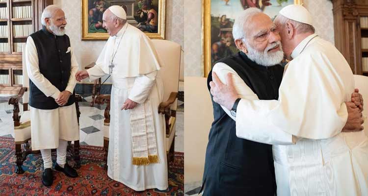ഫ്രാന്സിസ് മാര്പാപ്പയെ ഇന്ത്യയിലേക്ക് ക്ഷണിച്ച് പ്രധാനമന്ത്രി നരേന്ദ്ര മോദി ഫ്രാന്സിസ് മാര്പാപ്പയെ ഇന്ത്യയിലേക്ക് ക്ഷണിച്ച് പ്രധാനമന്ത്രി നരേന്ദ്ര മോദി