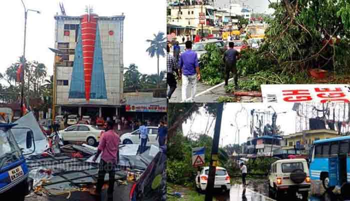 കനത്ത മഴയിലും കാറ്റിലും അങ്കമാലിയിൽ വൻ നാശനഷ്ടം. മരങ്ങൾ കടപുഴകി വീണ് ദേശീയപാതയിൽ ഗതാഗത കുരുക്ക് തുടരുന്നു