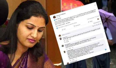കലക്ടറെന്താ ഉറങ്ങിപ്പോയോ? പെരുമഴ കണ്ടില്ലാരുന്നോ’ ; കുട്ടികള്‍ സ്‌കൂളില്‍ എത്തിയിട്ട് അവധി; രേണുരാജിന്റെ പേജില്‍ ‘പൊങ്കാല’