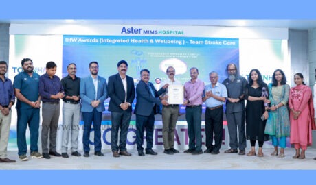 സ്ട്രോക്ക് ചികിത്സയിൽ വീണ്ടും പുരസ്കാരത്തിളക്കത്തിൽ ആസ്റ്റർ മിംസ്